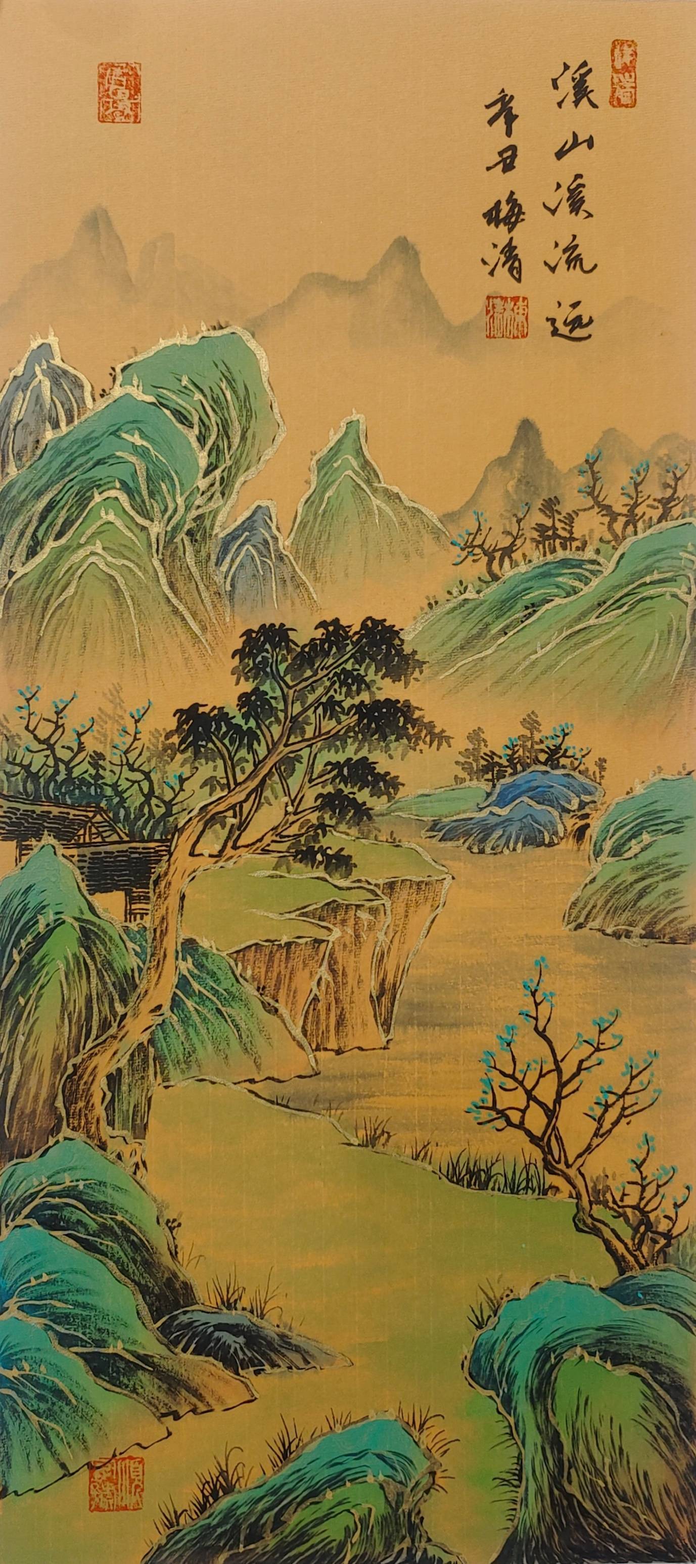 梅清画家——天津巡回展览《溪山》系列作品欣赏_山水_绘画_中国画
