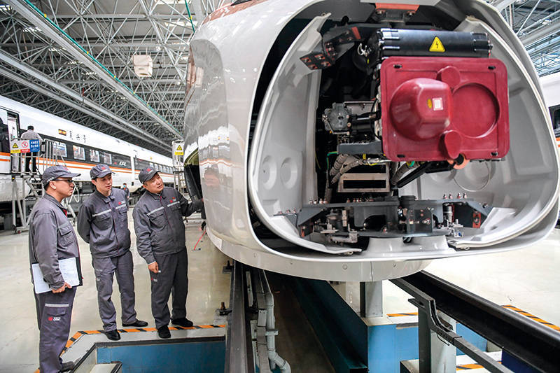 在吉林省长春市中车长春轨道客车股份有限公司高速动车组制造中心调试