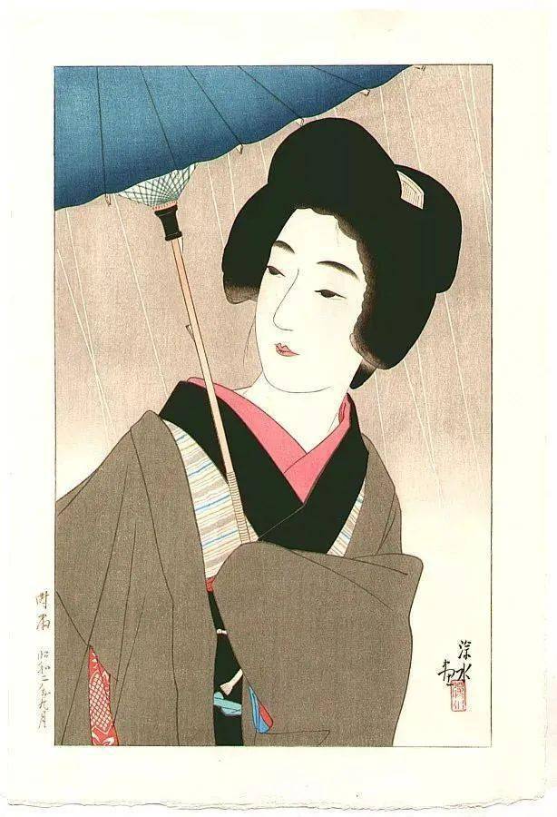 他笔下的销魂美人图_伊东_深水_浮世绘