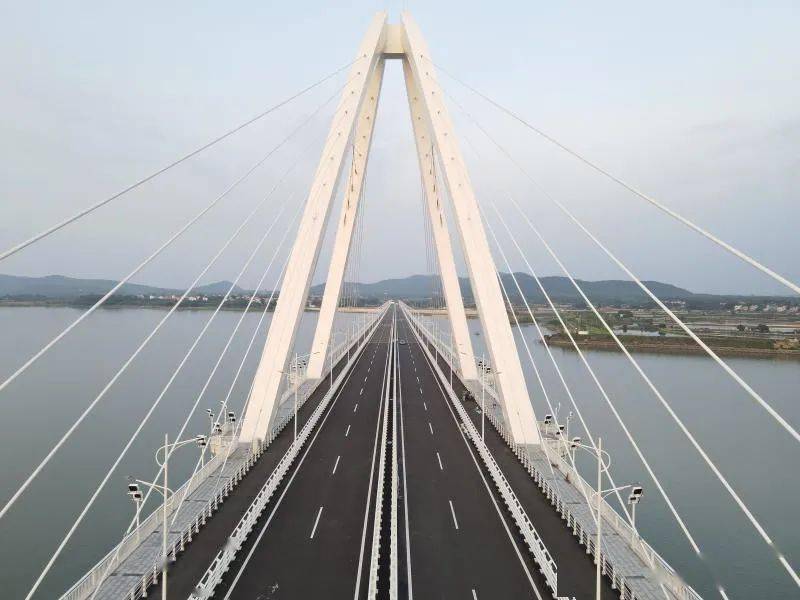 高淳环湖线(花山大桥及两侧接线)项目建成通车_拱塔_结构_主桥