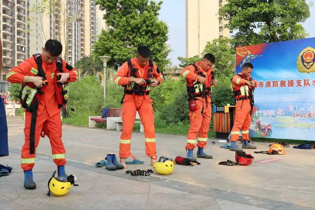 阳江支队开展水域救援演练暨第三期全员考评_工作_实战_能力
