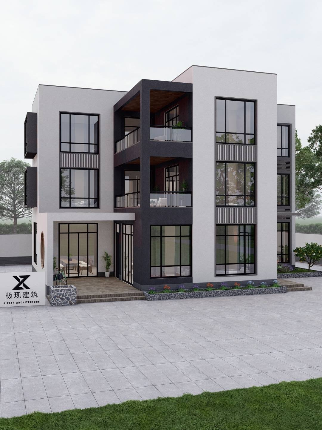 广东揭阳丨三层现代风格别墅_阳台_独立_卫生间