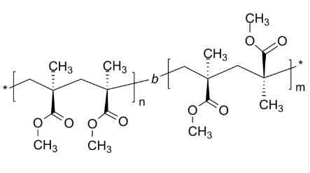 結構式:主鏈結構:二嵌段共聚物分子式:[c5h8o2]ncas號:n/a; pmma