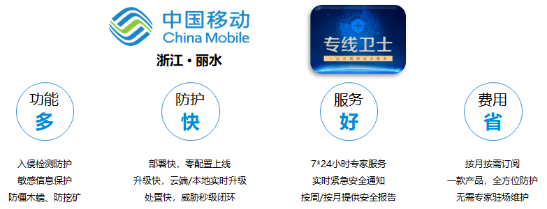 浙江丽水移动联合华为打造"专线卫士"网络安全服务,护航政务运营平台