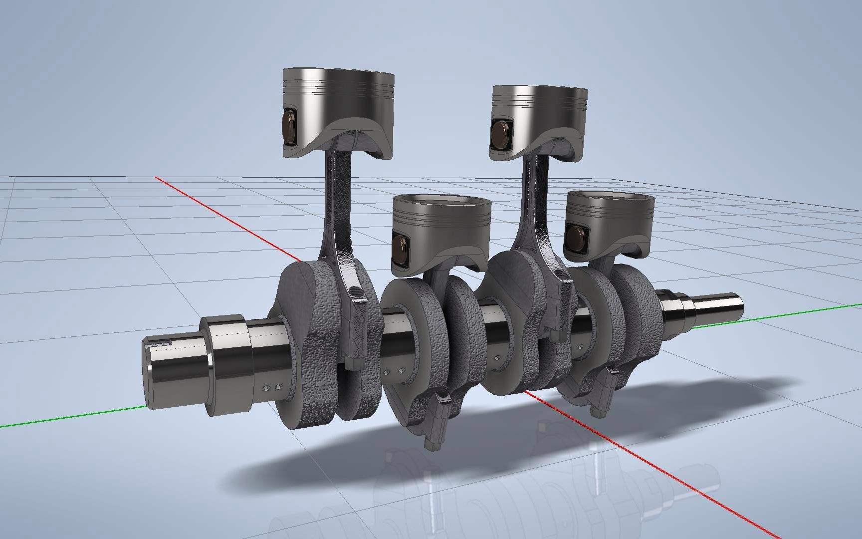 曲柄连杆机构主要由三部分组成分别是:机体组,活塞连杆组及其曲轴飞轮