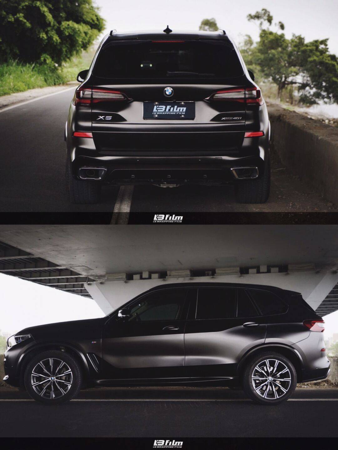 宝马x5-lb改色膜黑武士,黑色系真的不要太酷_搜狐汽车_搜狐网