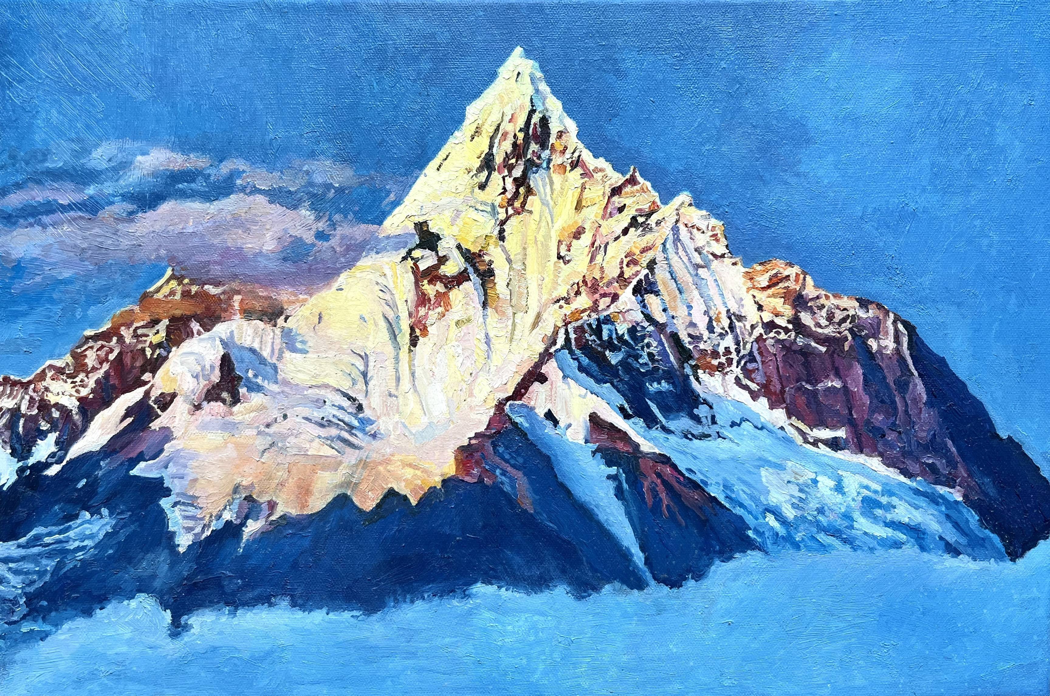 珠穆朗玛峰画画图片图片