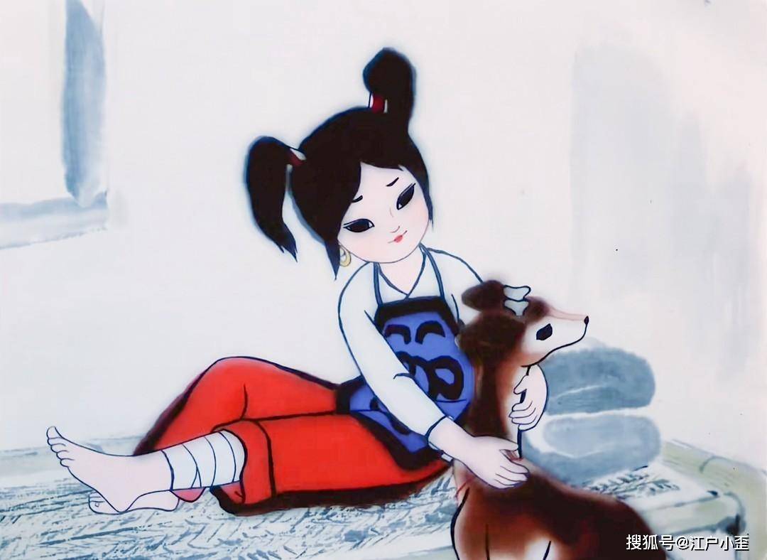 绝美水墨动画《鹿铃》欣赏,温暖治愈人心_小鹿_女孩_爷爷