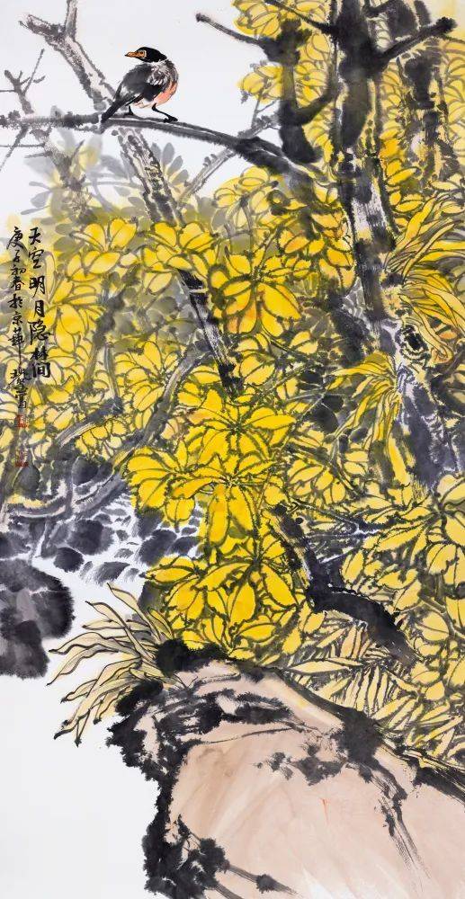 国画名家|郑瑰玺:色彩斑斓,奇幻瑰丽的大景花鸟世界_传统_笔墨_中国