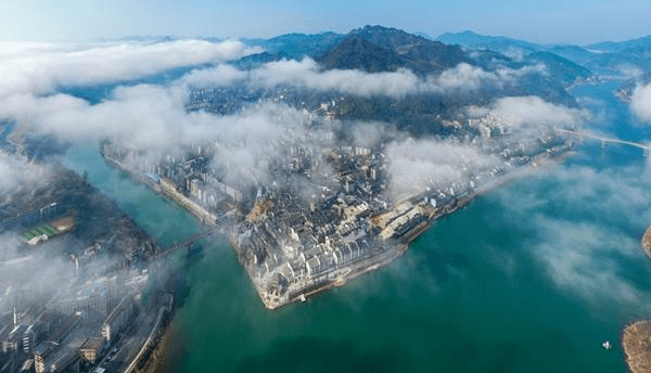 一江巫水向北流 ——航拍巫水河怀化段_沅水_洪江区_河流