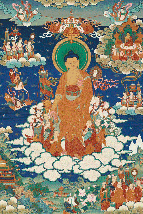唐喀,指的是用彩缎装裱后悬挂的宗教卷轴画,是藏族文化中一种独具特色