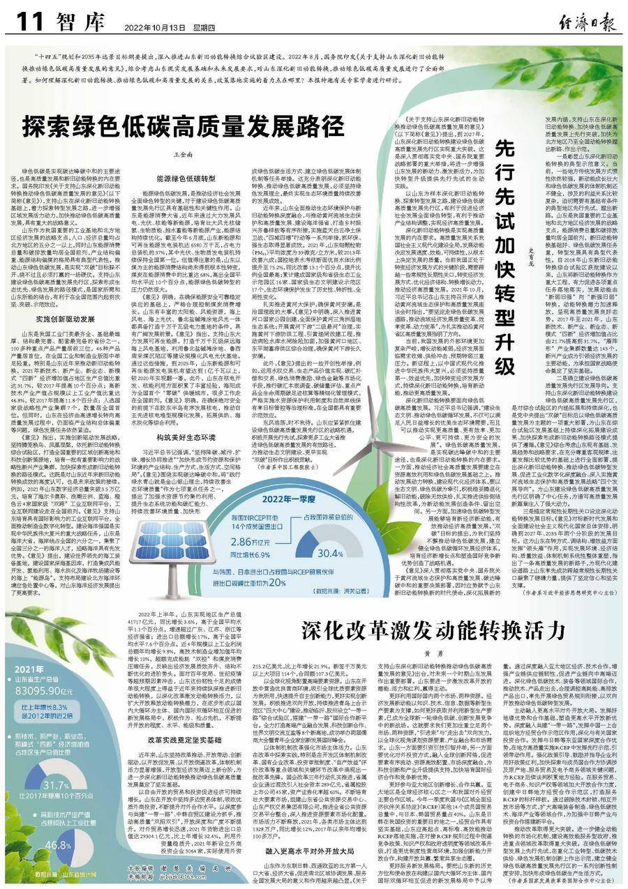 探索绿色低碳高质量发展路径_山东_能源_全国