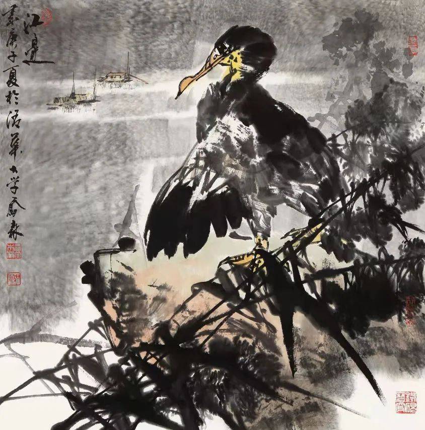 中国近现代名家大红袍画集——品读乔森的花鸟画_画展_全国_高研