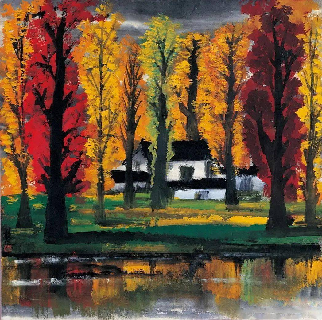 时值深秋时节,辑一组林风眠的秋景画,请您欣赏!