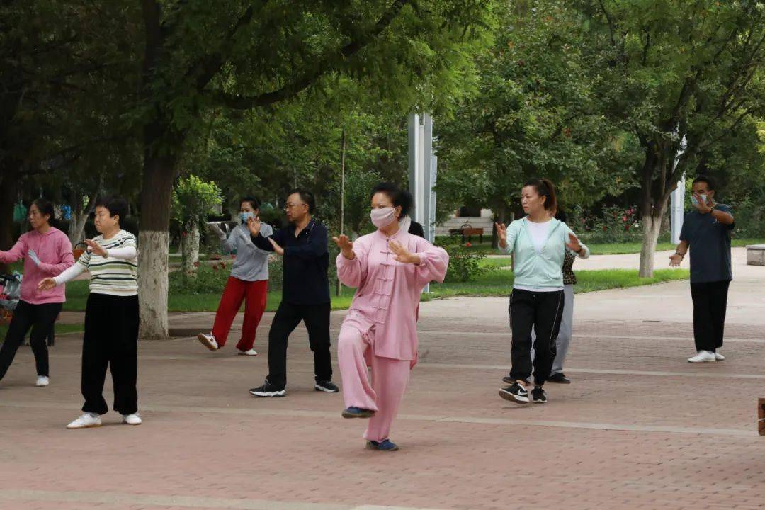 金川公园晨练忙,"八大门派"显身手_爱好者_市民_金昌