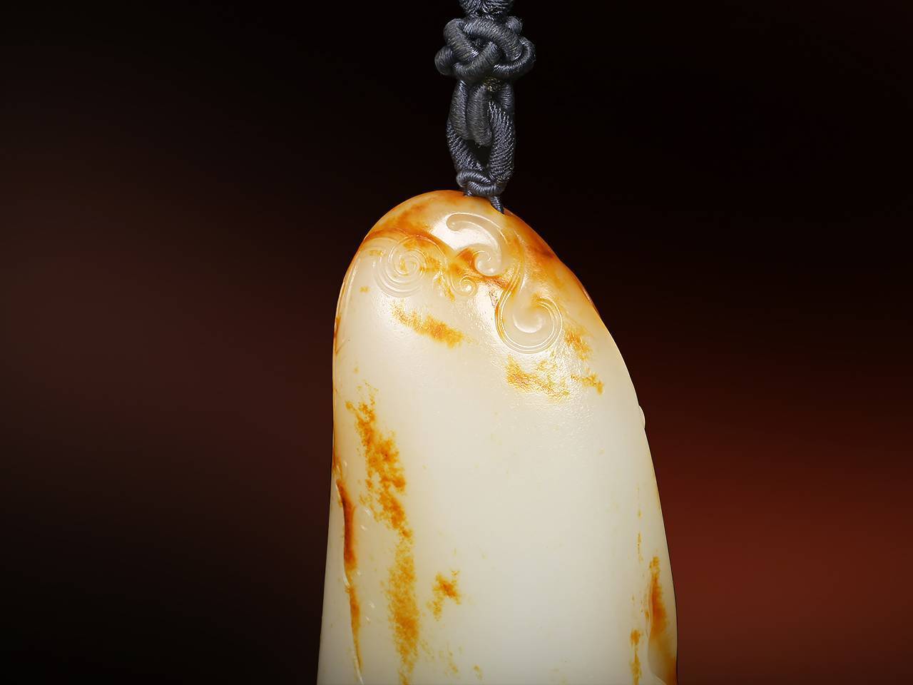 佰匞玉雕 玄螭流金 若龙而黄 豆中强 高安万世 新疆和田玉独籽料_作品