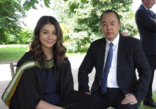 60岁张铁林与前妻女儿近照,一张洋人脸,混血儿超美一点不像爹_波兰