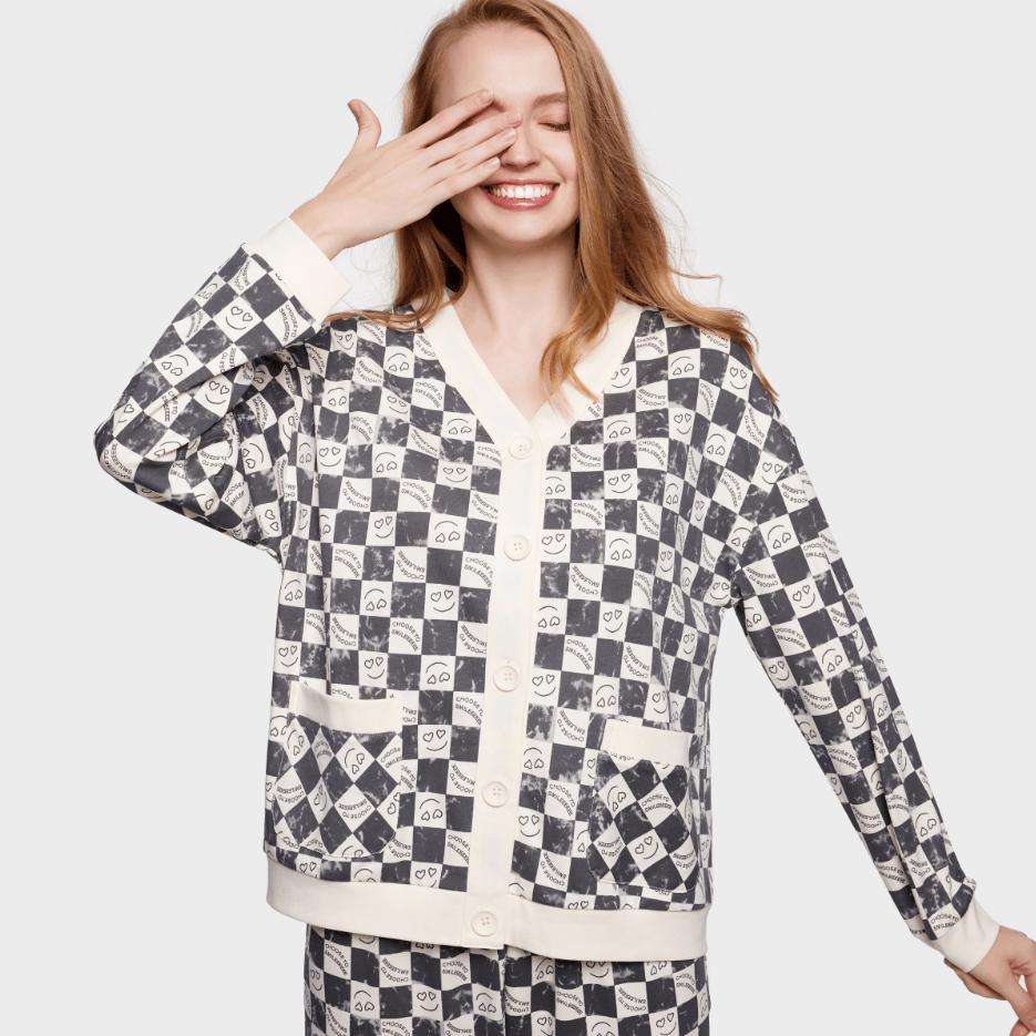 6ixty8ight | 初秋3套睡衣 ,宅家也能快乐翻倍~_家居服_图案_笑脸