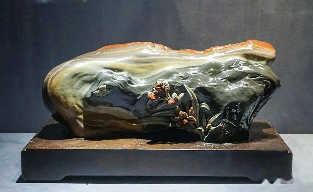青田石　フラワー彫刻　3610g 博物館から流出　最高品質な青田石アート 斧凿夺神鬼，人巧胜天然” 青田石雕让石头“活起来”-新华网