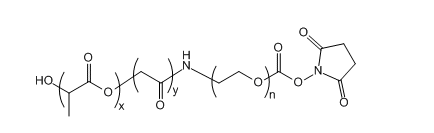 結構式:英文別名: poly(lactic-co-glycoclic acid)(20k)-peg-nhs英文