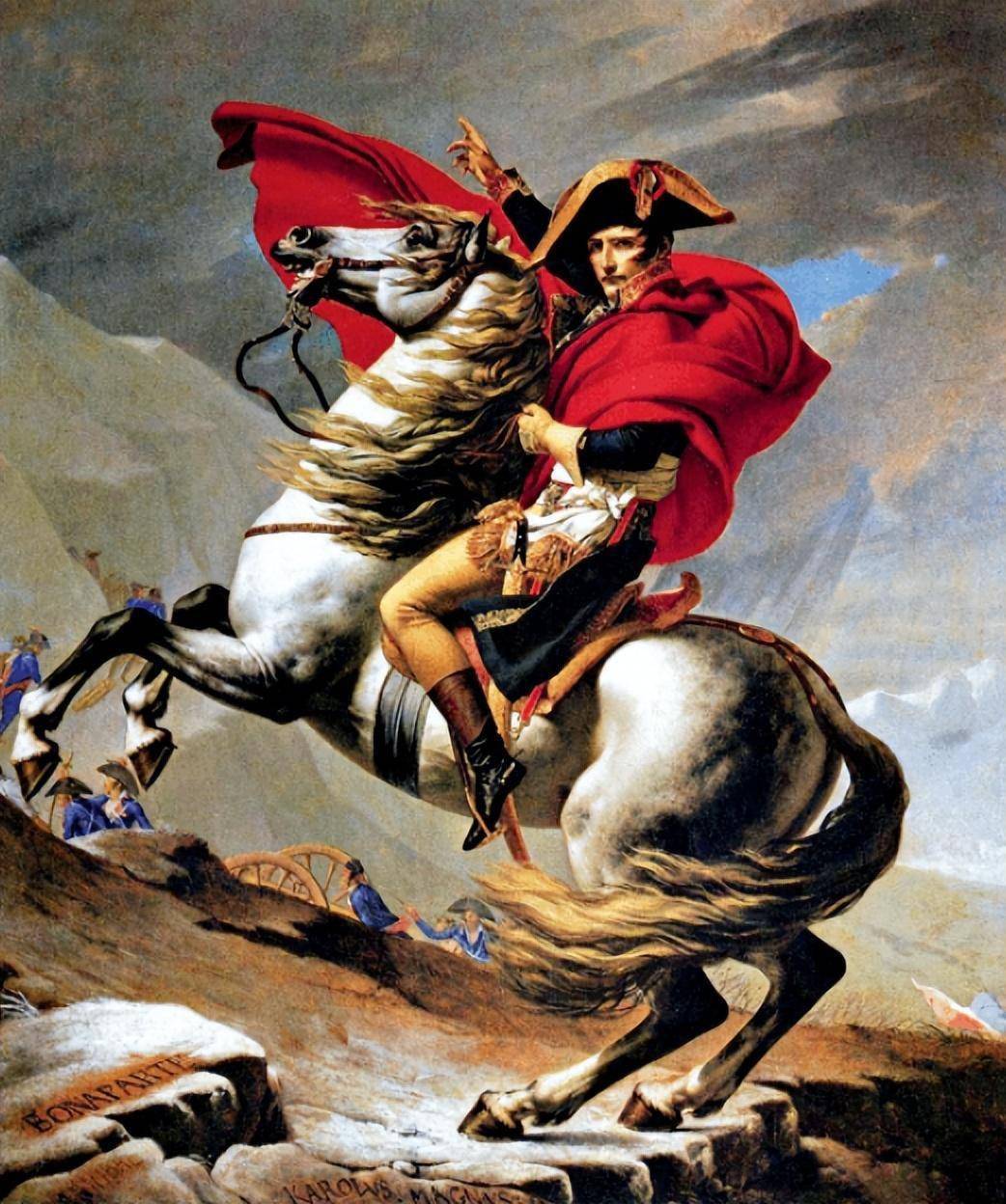 [法国]雅克·路易·大卫《跨越阿尔卑斯山圣伯纳隘口的拿破仑》搓雨