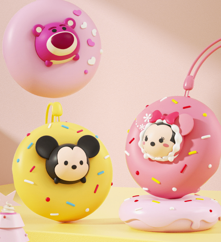 超可爱的迪士尼甜甜圈暖手宝,三档控温,1s发热,温暖你的整个冬天_充电