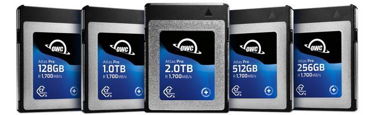 OWC更新SD、CFexpress Type-B卡 容量分别提升至1TB、2TB