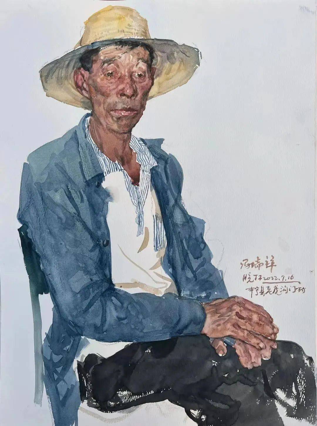 李晓林2022人物水彩写生新作_局部_work_普通人