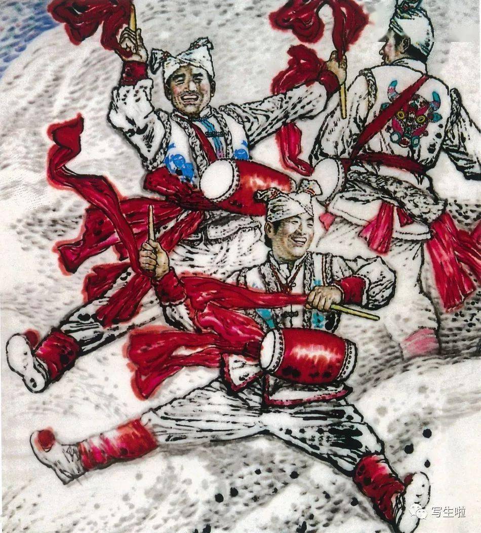 尽的黄土情——中国人物画大师刘文西作品(附精彩局部)_cm_陕北_主人