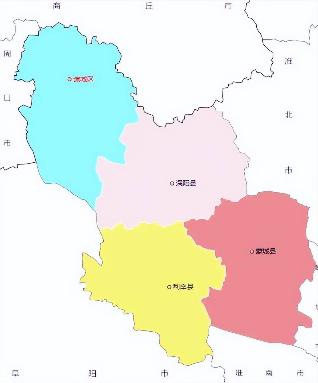 亳州市三县一区地图图片