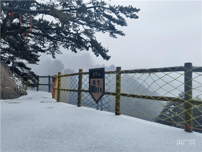 河南南阳老界岭迎来入冬后的第一场雪