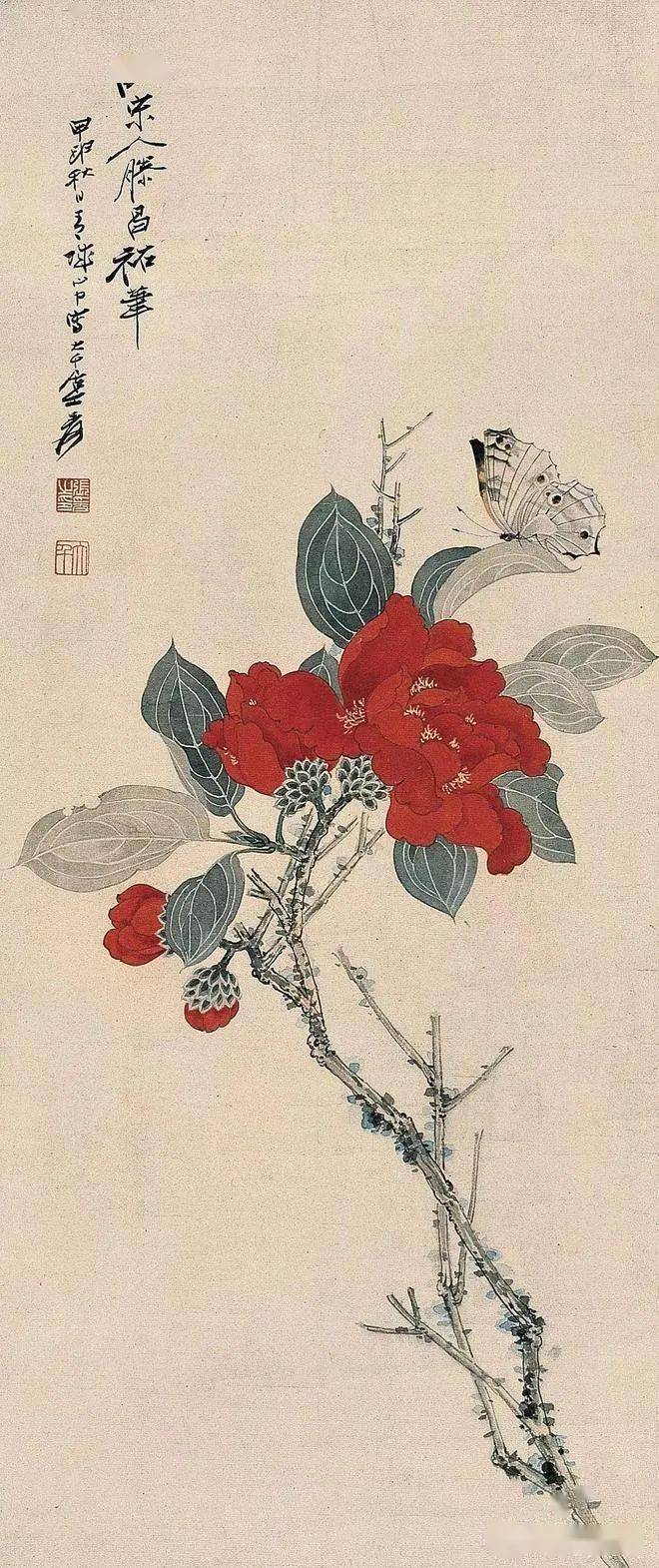 张大千花鸟画（高清100幅）_工笔_牡丹_书画