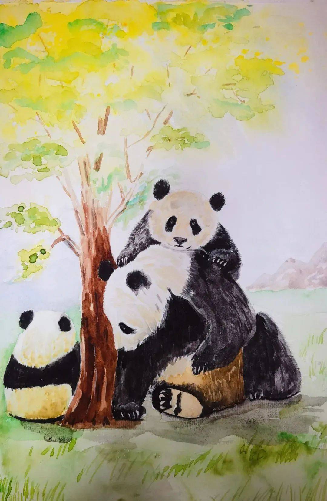 熊猫运动会上的"熊猫"儿童画,你pick哪张?_作品_成都_城市