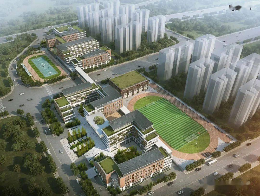福州高级中学教育集团小学部,初中部项目位于江南cbd片区,加上已经