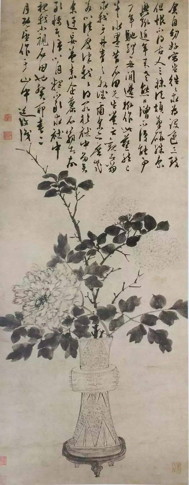 这写意花鸟,笔墨纵横,疏爽淋漓_陈淳_水墨_国艺