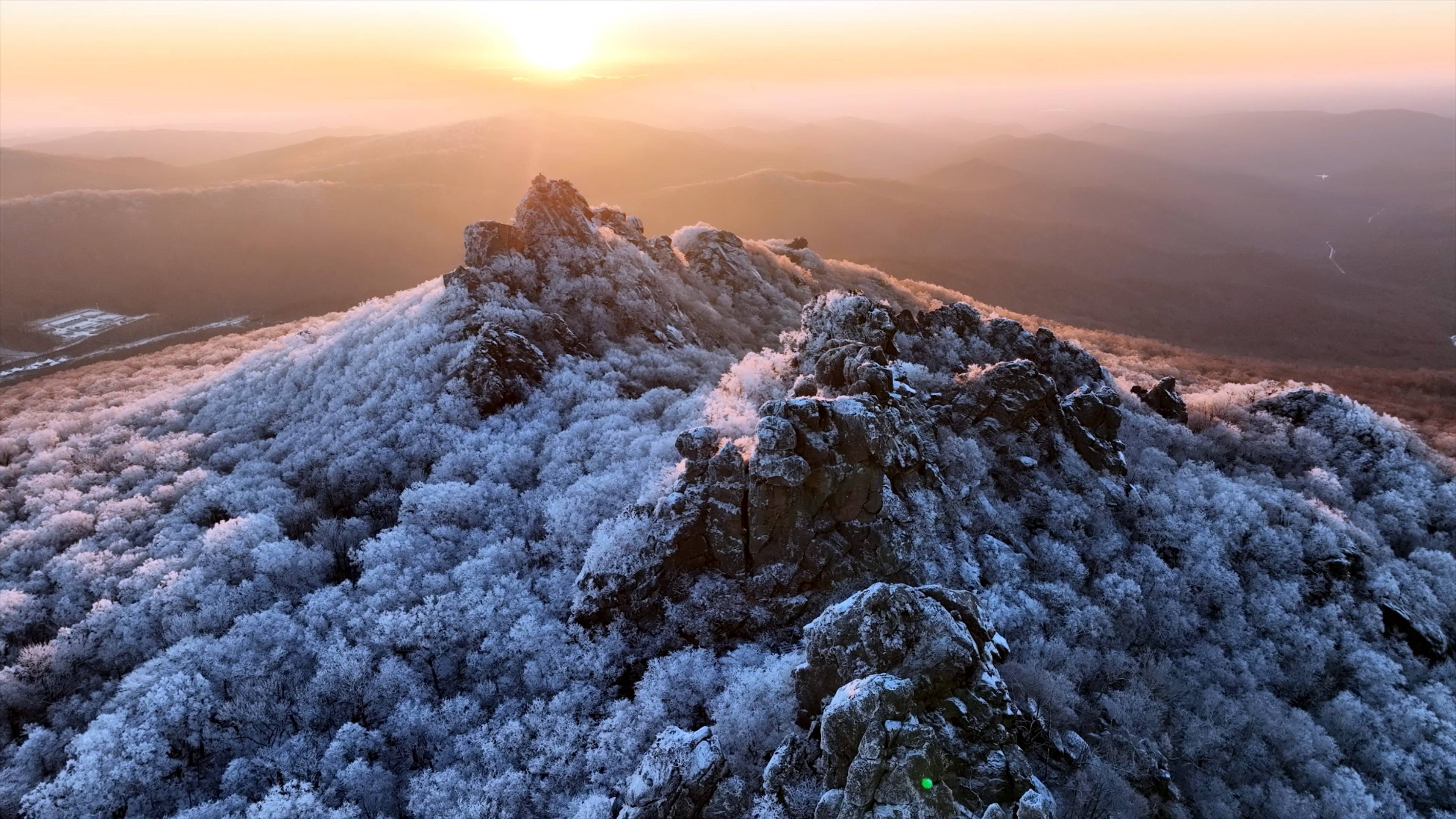 双鸭山雪景图片