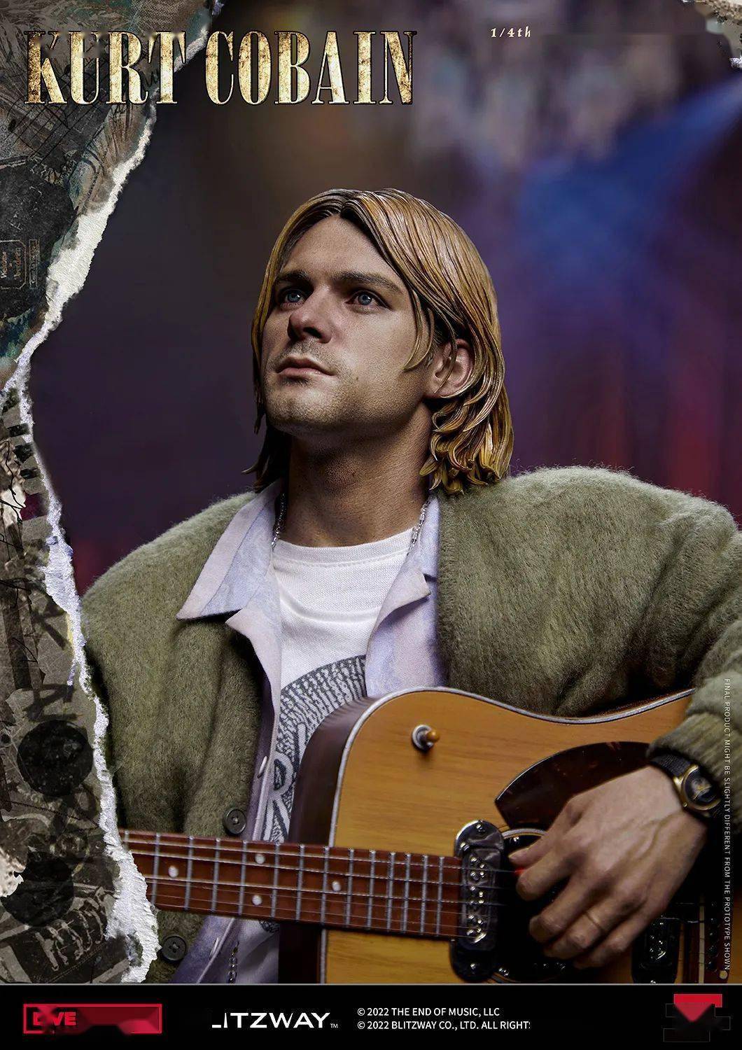 blitzway nirvana科特柯本可动人偶&雕像,不管了先买了再说_配件_高度