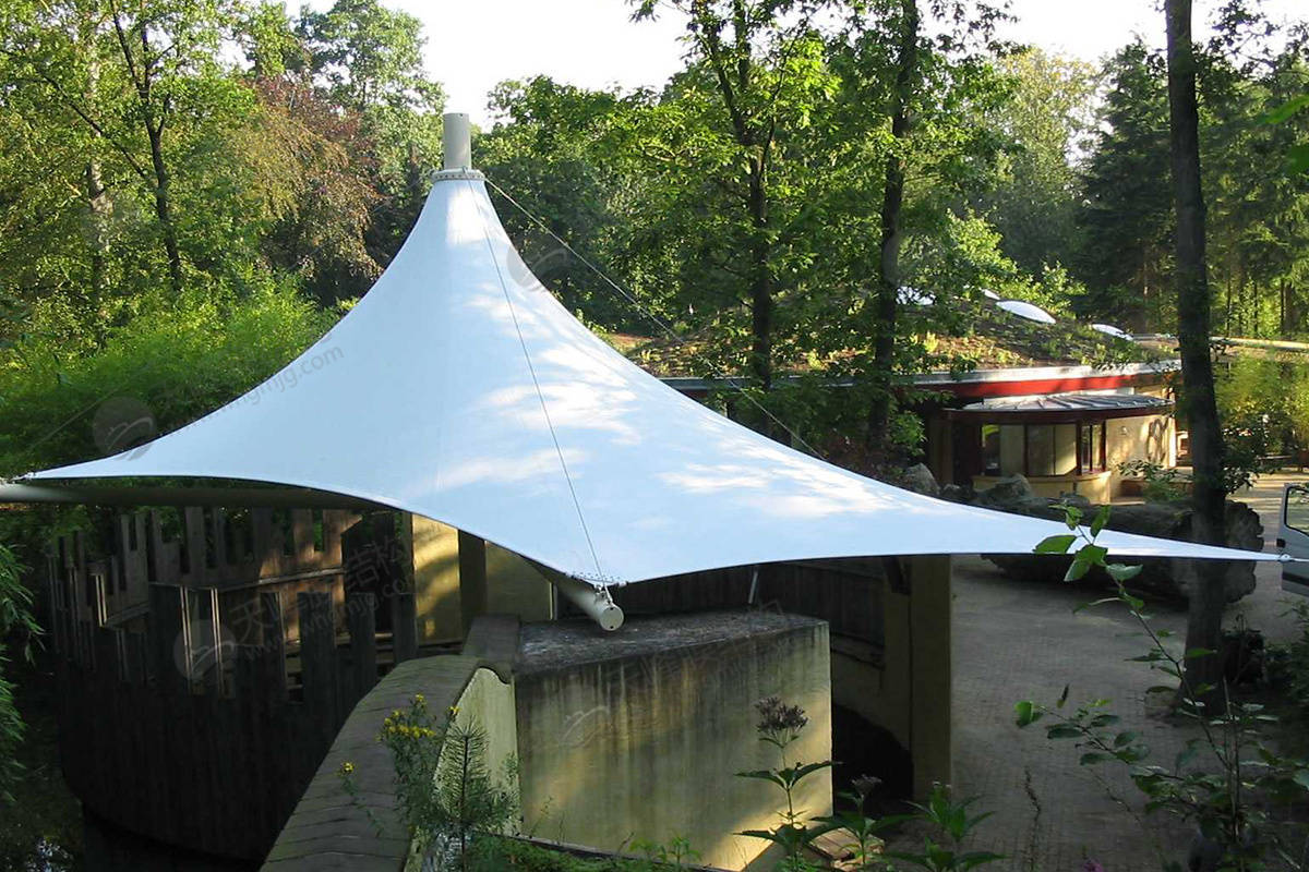 武汉森林公园景区张拉膜_细节_空间结构_绿色