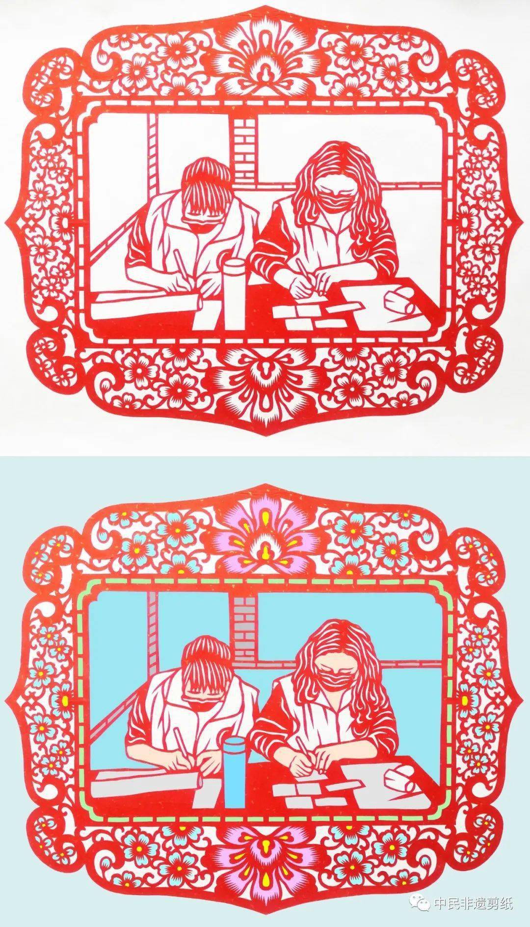 【非遗助力抗疫一线】甘肃武威惠国平抗疫剪纸作品赏析剪纸_防控_疫情