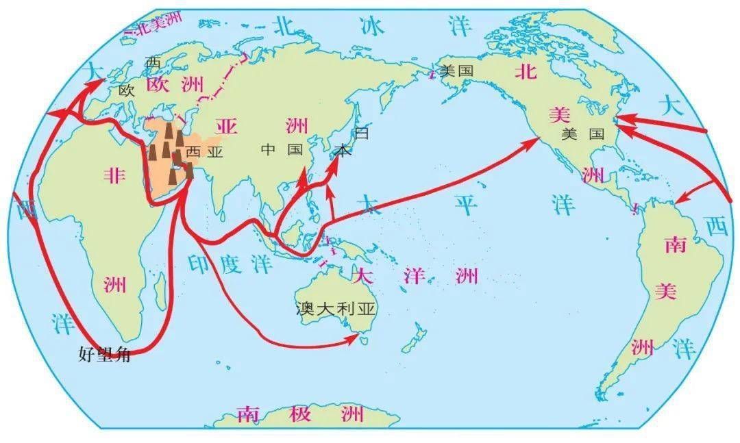 世界地图清晰中文简图图片