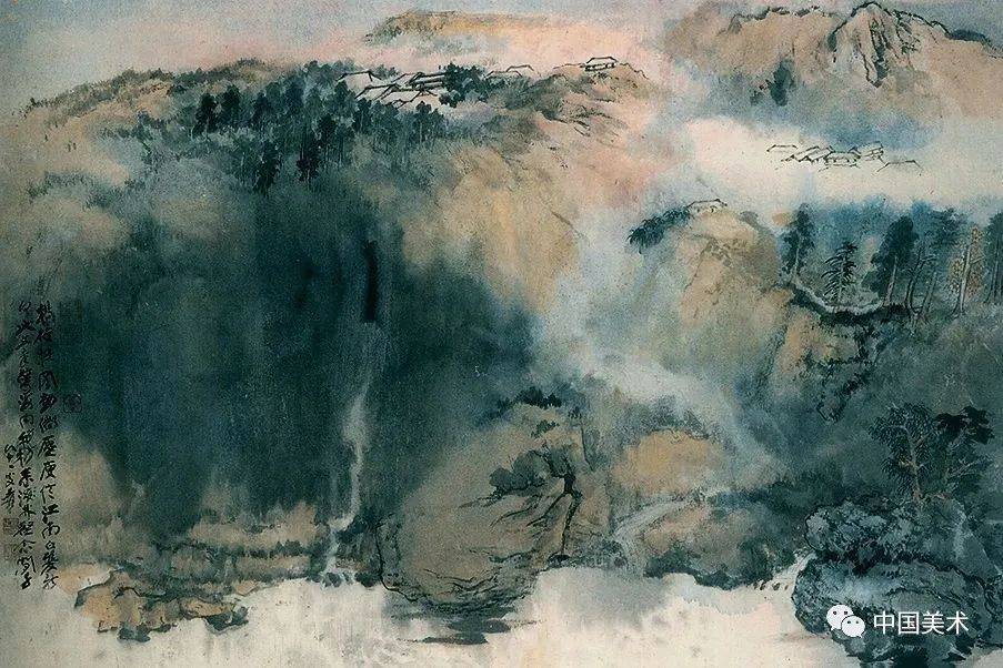 张大千泼彩山水百图_搜狐网