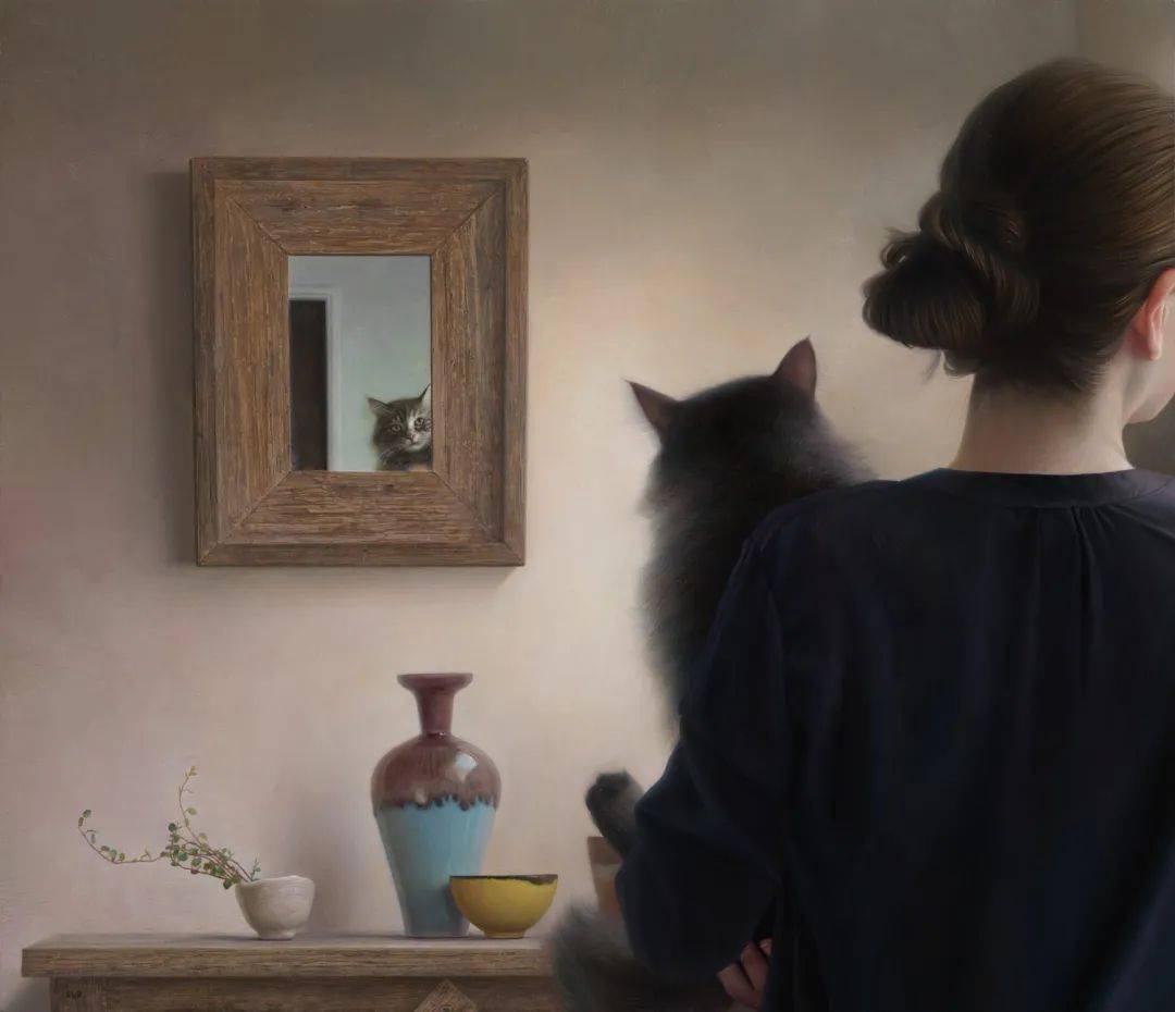 日本艺术家卯野和宏的画中女子,逼真到极致_作品_油画_武藏