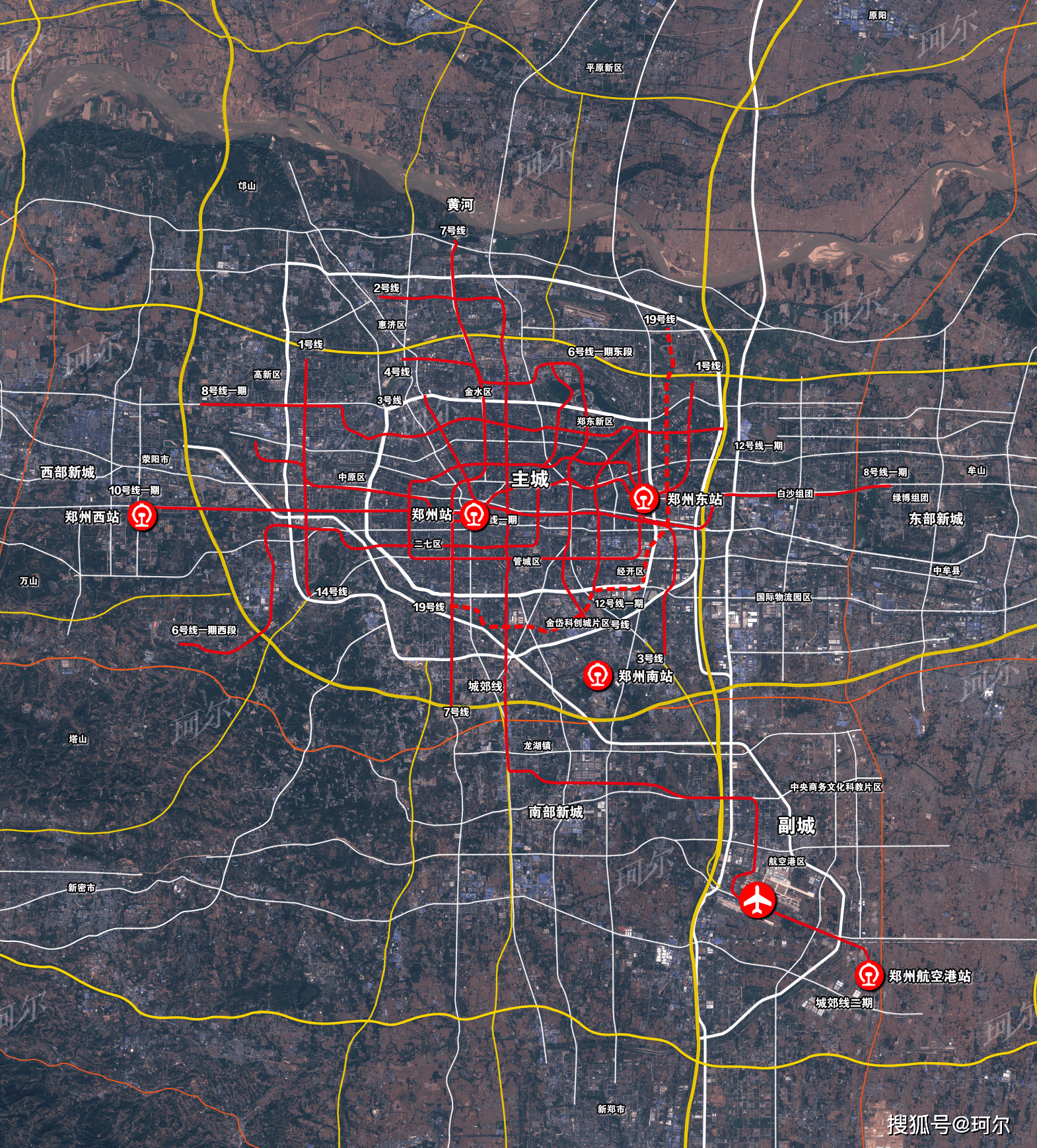 郑州地铁19号线规划图图片