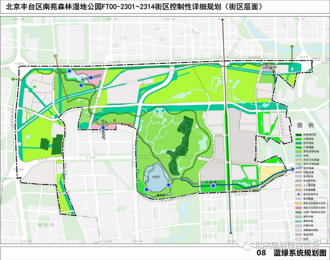 北京南苑森林湿地公园街区控制性详细规划(2020年—2035年,预留国家