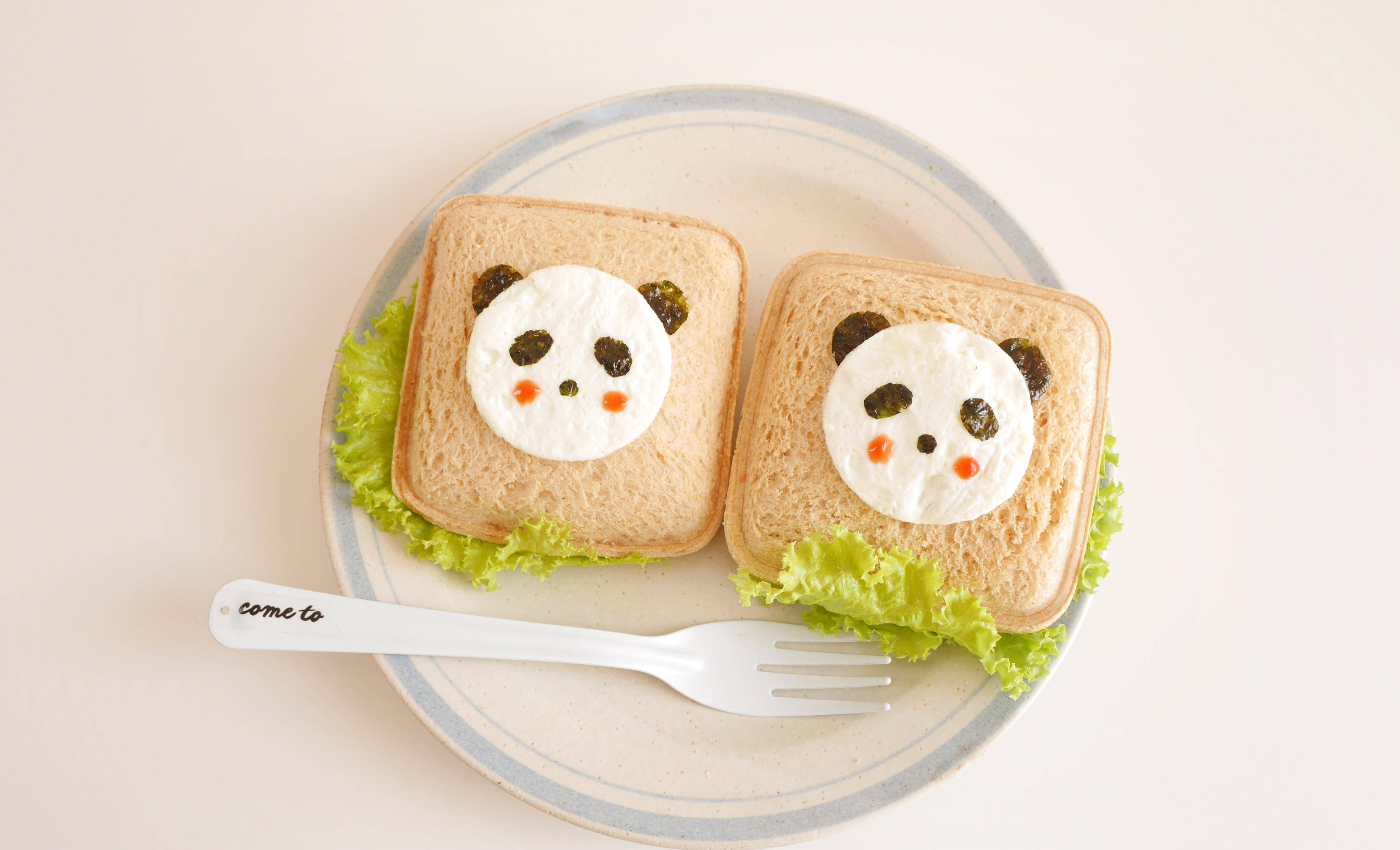 儿童早餐口袋三明治,美味营养又快捷,给孩子做的卡通三明治