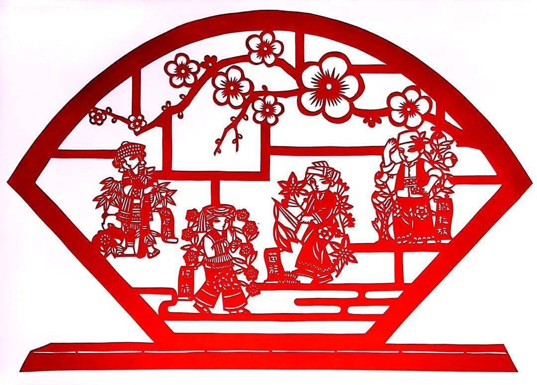 剪纸促进民族团结:56个民族兄弟姐妹是一家_闵行_文化_传承