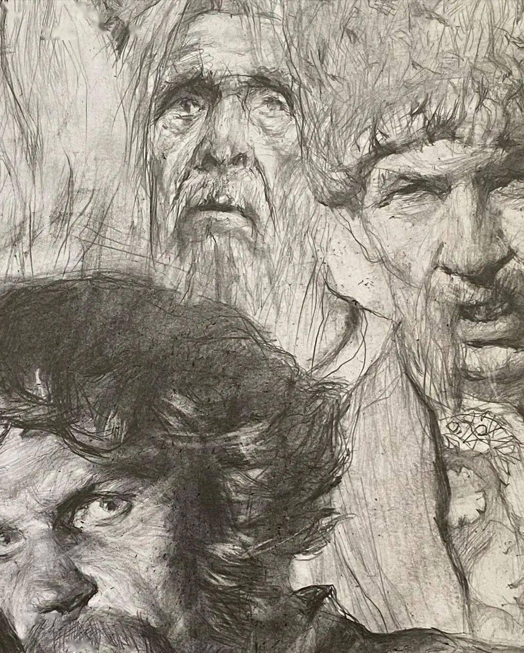 他的创作素描松紧有度,造型能力非凡!_作品_毕业_网络