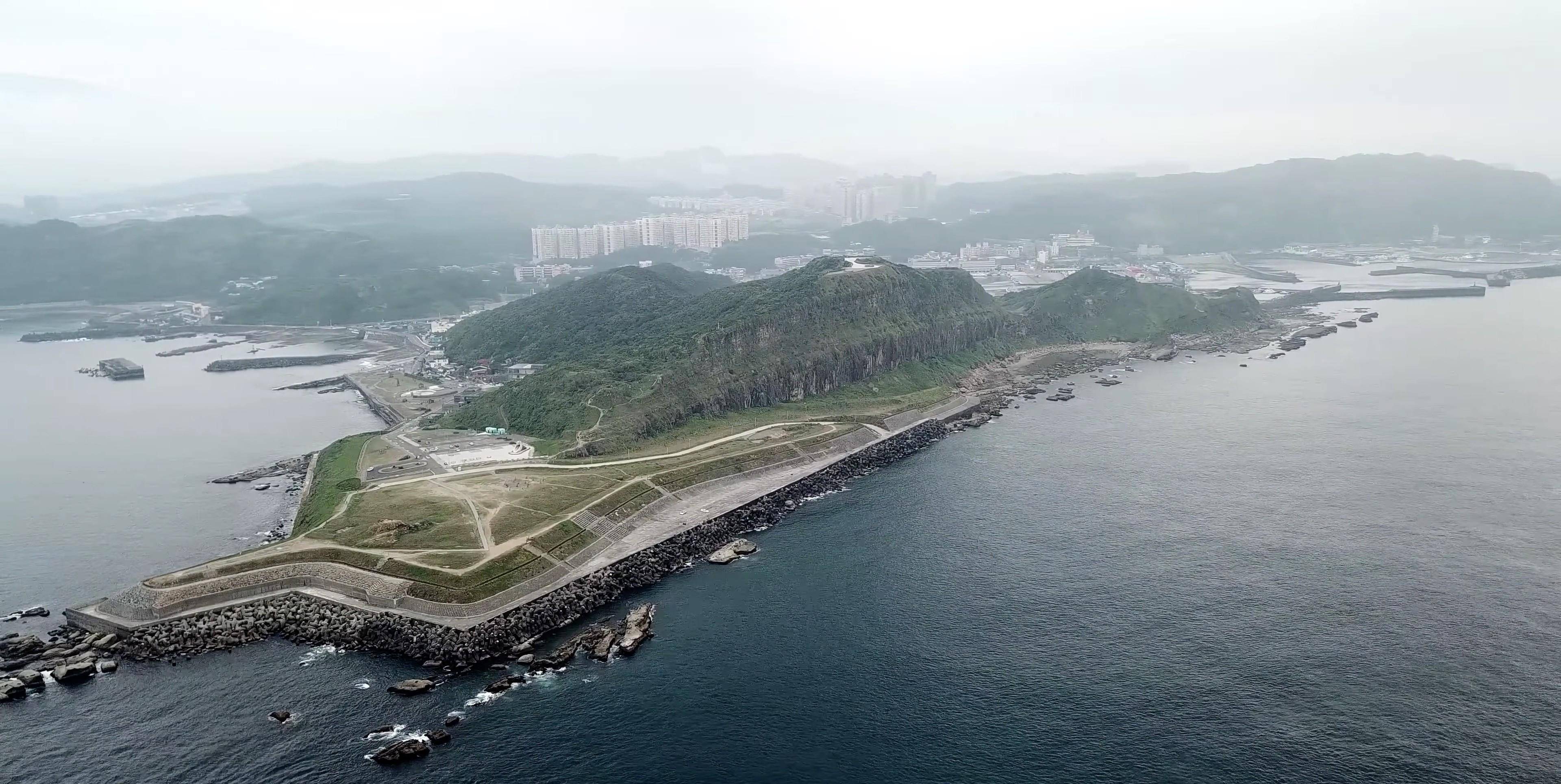 航拍台湾省-基隆市长潭里-潮境公园_身心_生物_大海