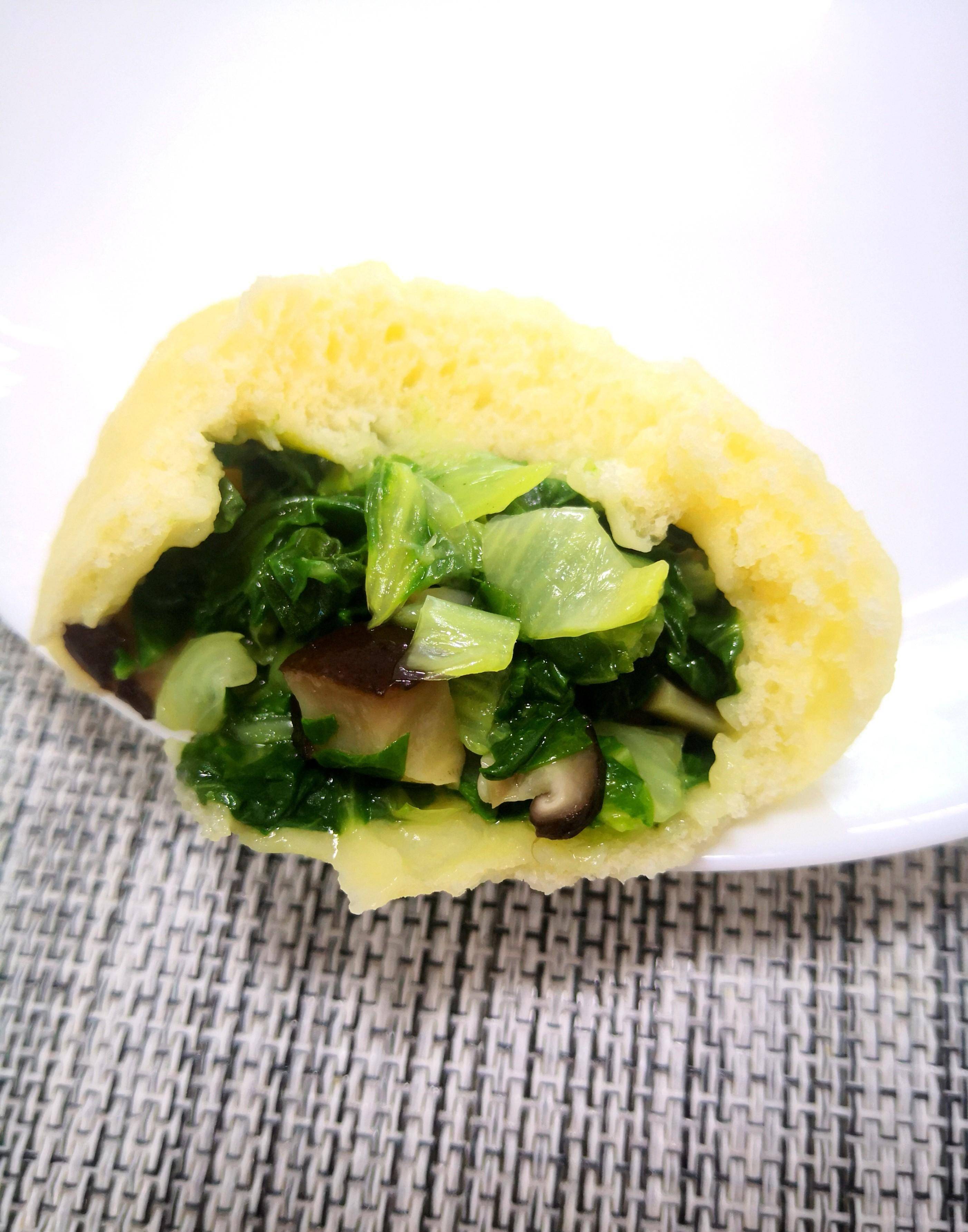 明细】面团全麦面粉酵母温水馅料娃娃菜香菇鸡蛋葱