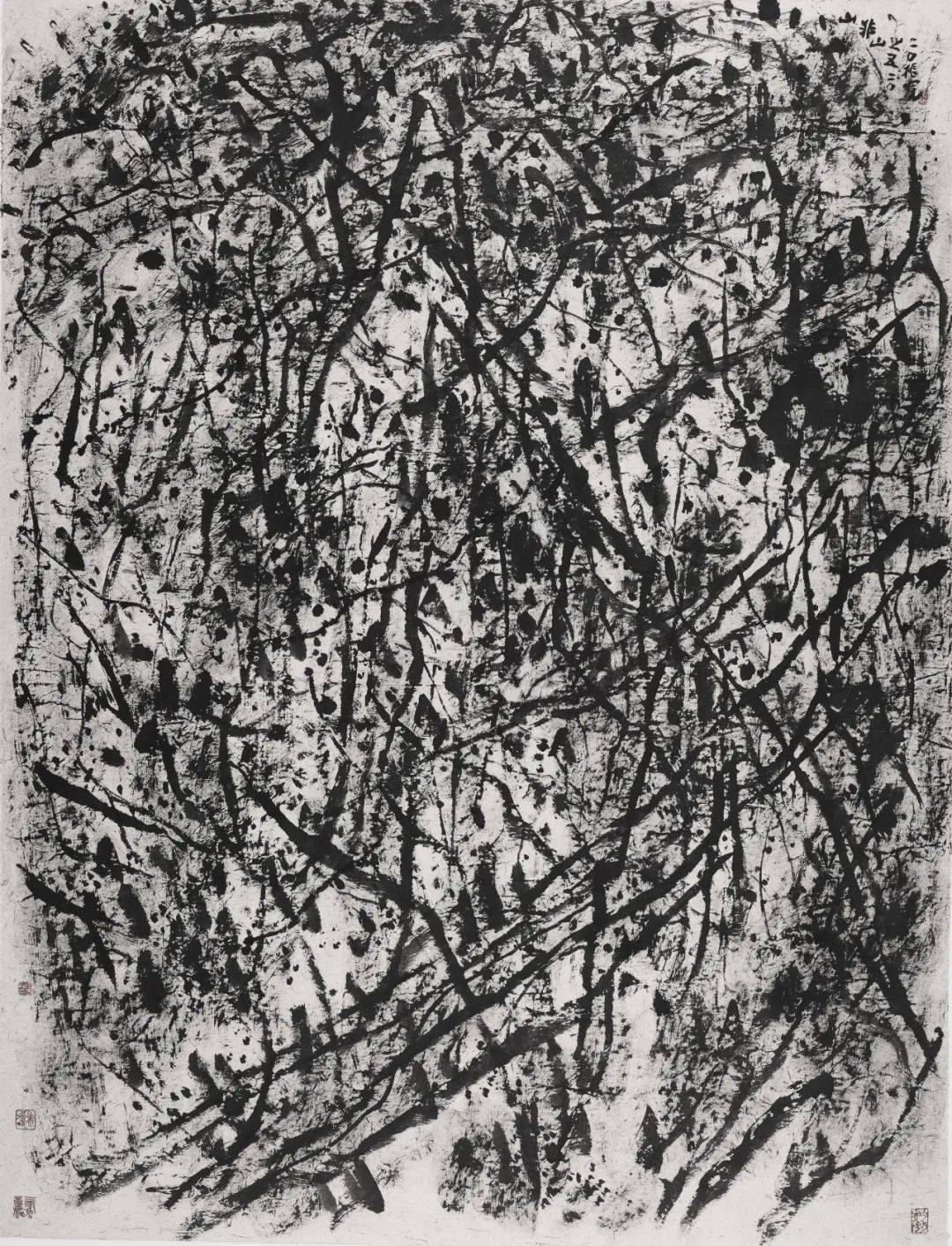 西北山水画焦墨山水画大师崔振宽山水作品展_cm_水墨_纸本